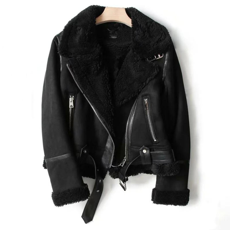 Veste en cuir pour femme